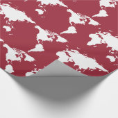 Reisemappe weiß auf rot geschenkpapier (Ecke)