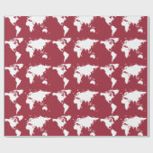 Reisemappe weiß auf rot geschenkpapier (Flach)