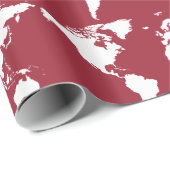 Reisemappe weiß auf rot geschenkpapier (Rolleneckpunkt)