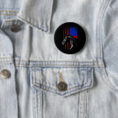 Reisemaschine mit amerikanischer Flagge - Pferdewo Button (Beispiel)