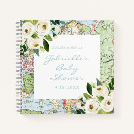 Reisementheme Vintag Map Baby Showbook Notizblock