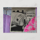 Reisemischtechnik-Collage Postkarte (Vorderseite)