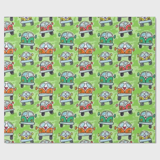 Reisemobil-Autoreise Geschenkpapier (Flach)