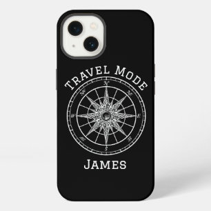 Reisemodus-Typografie, Vintage-Kompass, Minimalist iPhone 13 Hülle