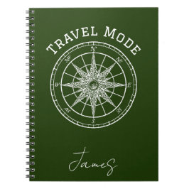 Reisemodus-Typografie, Vintager Kompass, Minimalis Notizblock