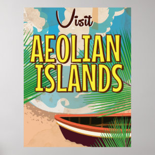 Reisemposter der Äolischen Inseln Poster