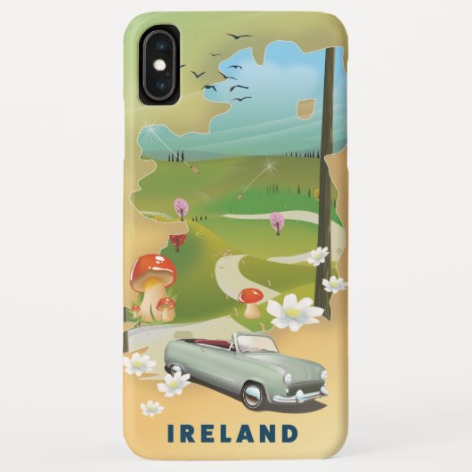 Reisemposter für Irland Case-Mate iPhone Hülle (Rückseite)