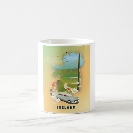 Reisemposter für Irland Kaffeetasse (Mittel)