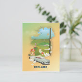 Reisemposter für Irland Postkarte (Stehend Vorderseite)