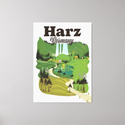 Reisemposter Harz Leinwanddruck (Vorderseite)