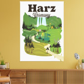 Reisemposter Harz Leinwanddruck (Insitu (Wohnzimmer))