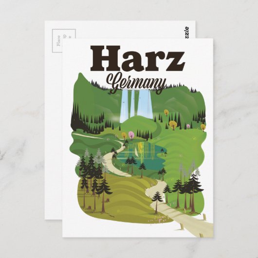 Reisemposter Harz Postkarte (Vorne/Hinten)