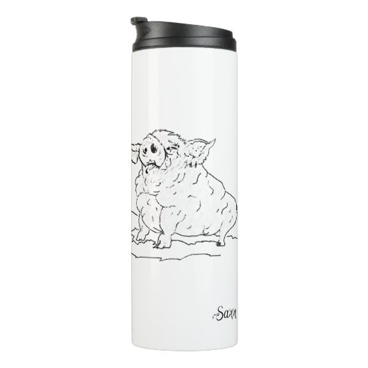 Reisemug Thermos : Hungriges Gefühl Thermosbecher (Nach rechts gedreht)