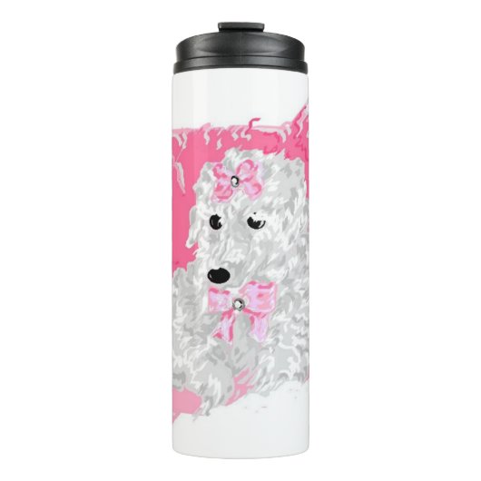 Reisemug Thermos : Pudel Thermosbecher (Vorderseite)