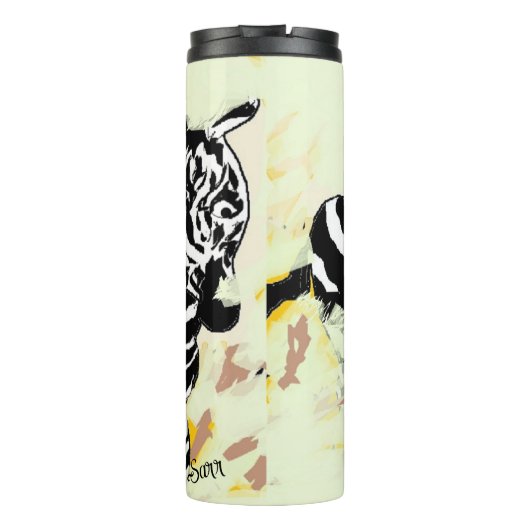 Reisemug Thermos : Zebra auf der Flucht Thermosbecher (Rückseite)