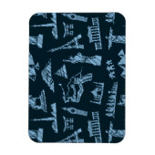 Reisemuster in der Blues Muster Magnet (Vertikal)