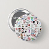 Reisemuster mit Stempeln Button (Vorne & Hinten)