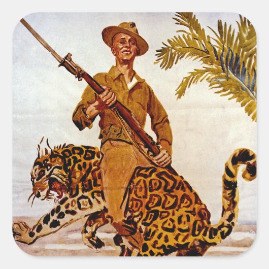 Reisen? Abenteuer? Join the Marines! Quadratischer Aufkleber (Vorderseite)