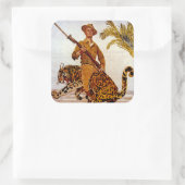 Reisen? Abenteuer? Join the Marines! Quadratischer Aufkleber (Tasche)