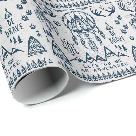 Reisen Abenteuer Vintages Set. Geschenkpapier (Rolleneckpunkt)