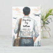 Reisen Abschied Abschied Abfahrt Party Einladung (Stehend Vorderseite)