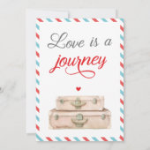 Reisen Adventure Suitcase Bridal Dusche Einladung (Rückseite)