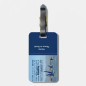 Reisen Adventures Word Spaß Gepäckanhänger (Rückseite vertikal)