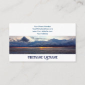 Reisen Agent dramatisch Himmel Strand Sonnenunterg Visitenkarte (Rückseite)