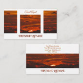 Reisen Agent dramatisch Himmel Strand Sonnenunterg Visitenkarte (Vorne/Hinten)