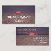 Reisen Agent dramatisch Himmel Strand Sonnenunterg Visitenkarte (Vorne/Hinten)