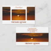 Reisen Agent dramatisch Himmel Strand Sonnenunterg Visitenkarte (Vorne/Hinten)