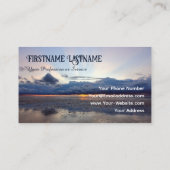 Reisen Agent dramatisch Himmel Strand Sonnenunterg Visitenkarte (Rückseite)