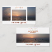 Reisen Agent dramatisch Himmel Strand Sonnenunterg Visitenkarte (Vorne/Hinten)