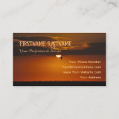 Reisen Agent dramatisch Himmel Strand Sonnenunterg Visitenkarte (Rückseite)