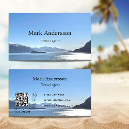 Reisen Agent Ferientourismus Foto QR-Code Visitenkarte