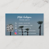 Reisen Agent Ferientourismus Foto Visitenkarte (Rückseite)