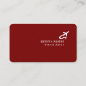 Reisen Agent Minimalistisch tief rot Visitenkarte (Vorderseite)