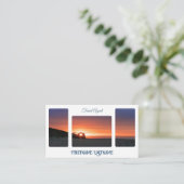 Reisen Agent Sonnenuntergang Himmel am Meeresstran Visitenkarte (Stehend Vorderseite)