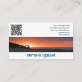 Reisen Agent Sonnenuntergang Himmel am Meeresstran Visitenkarte (Rückseite)