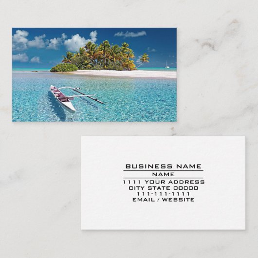 Reisen Agent Urlaubsplanung Tropical weg Visitenkarte (Vorne/Hinten)