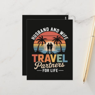 Reisen am Strand - Ehepartner Reisepartner Postkarte