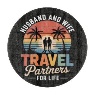 Reisen am Strand - Ehepartner Reisepartner Schneidebrett