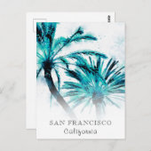 *~* Reisen AP25 Abstrakt Palm personalize Exptoc Postkarte (Vorne/Hinten)