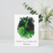 *~* Reisen AP25 Persönliche Tropenpalmenblätter Postkarte (Stehend Vorderseite)