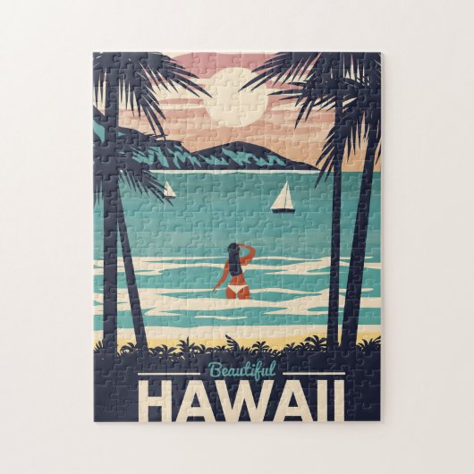 Reisen Art Beautiful Hawaii Beach Puzzle (Vertikal)