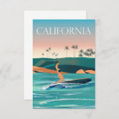 Reisen Art California Dankeskarte (Vorne/Hinten)
