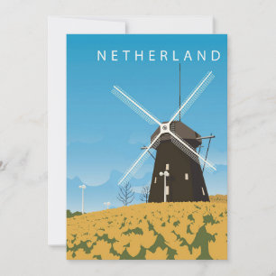 Reisen Art Netherland Feiertagskarte