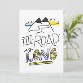 Reisen Art the Road ist lang Save The Date (Stehend Vorderseite)