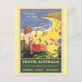 Reisen Australien Strände Vintag Postkarte