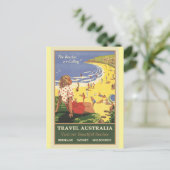 Reisen Australien Strände Vintag Postkarte (Stehend Vorderseite)